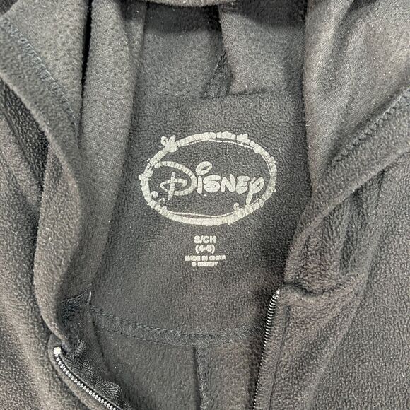 Disney Mickey One Piece Pajama Youth Girls S Small Zip Front Footless Hooded PJs - Picture 4 of 13